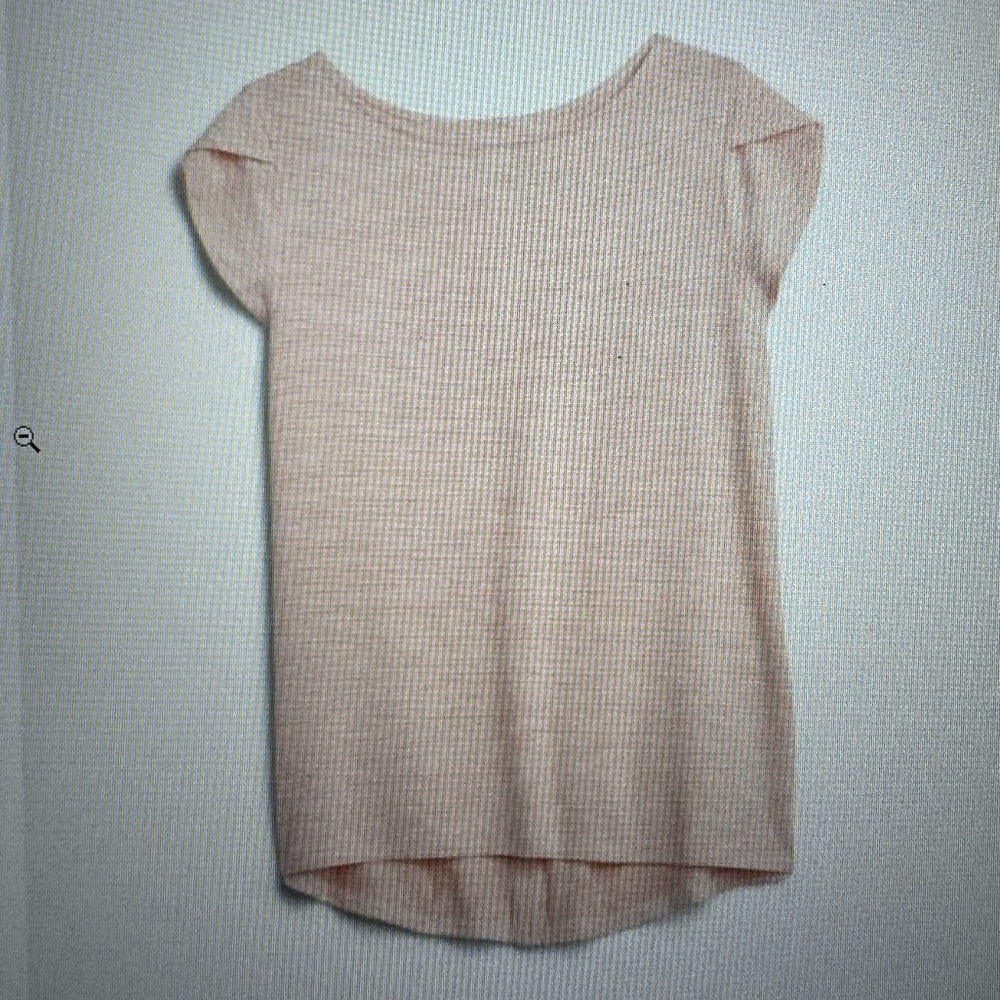 Market & Spruce Brayan Button Back Details Knit Tee, coral
